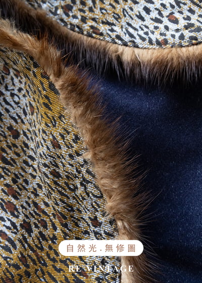 叢林皮草滾邊豹紋長裙（25"）14