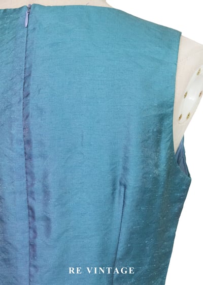 翡冷翠的湖光方領小色花拼接洋裝15