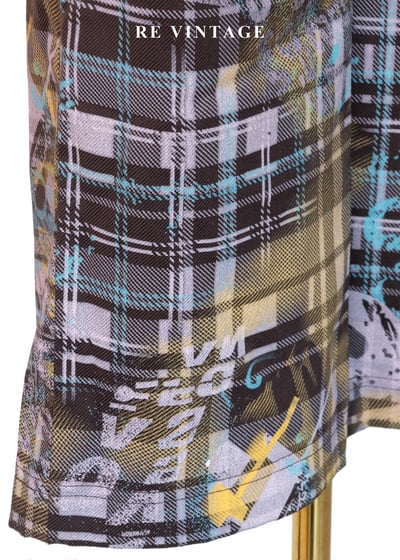 解構噴漆格紋直筒褲（28"）12