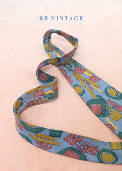 淺藍幾何塗鴉領帶1