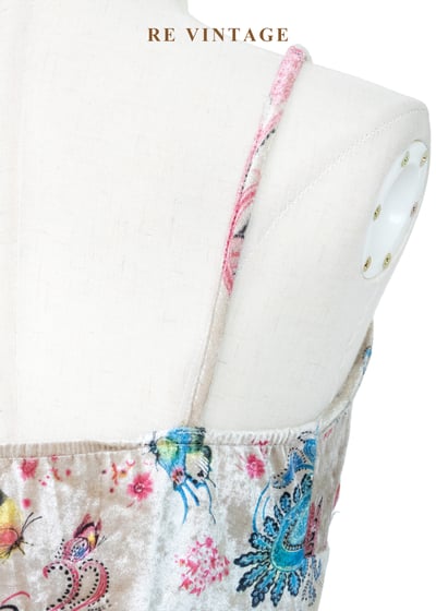 法式慵懶 - 秘境蝴蝶絨布細肩帶背心11