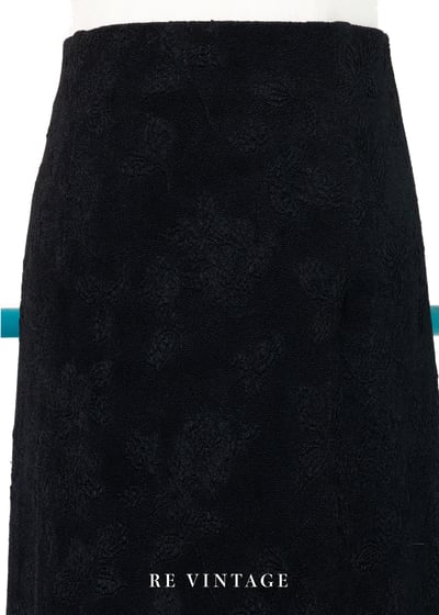 必備單品 - 立體壓花黑色長裙（26-32"）3