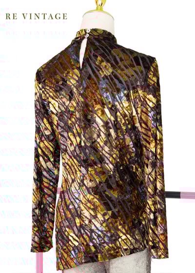 Royal Princess 金黃橘色絨布透膚上衣9