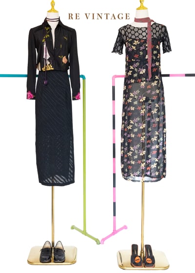 文藝小花透膚細肩帶長洋裝2