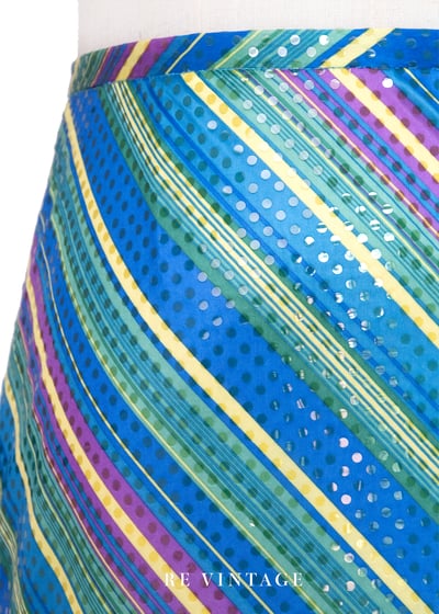 閃亮彩虹小點點斜紋及膝裙（28"）5