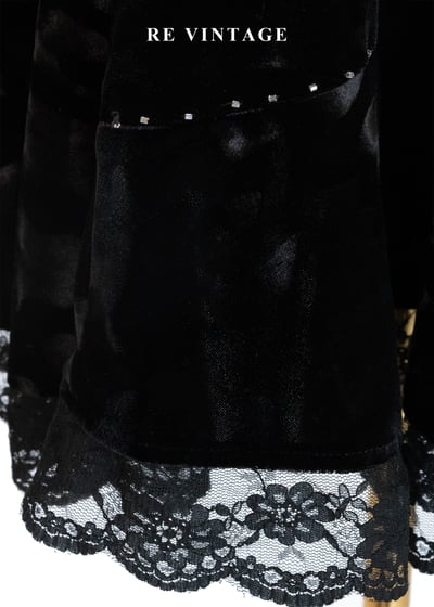 星軌旋轉舞夜黑絨長裙（27"）4