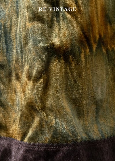 溫暖迷幻金黃綠絨布細肩帶洋裝16