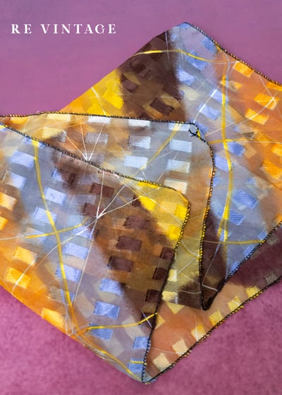 黃藍光譜魔法絲巾5