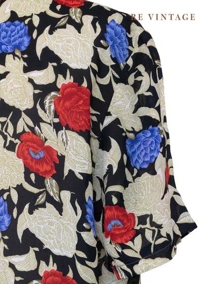 午夜牡丹華麗花火短袖上衣6