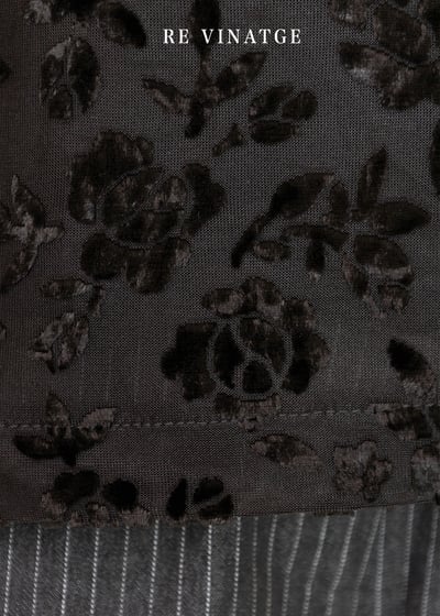 韓國製 - DKNY 黑玫瑰燒融輕薄長袖上衣5