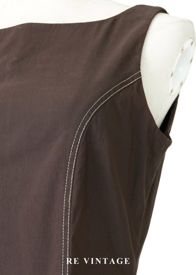 質感單品 - 完美剪裁線條巧克力色迷你洋裝6