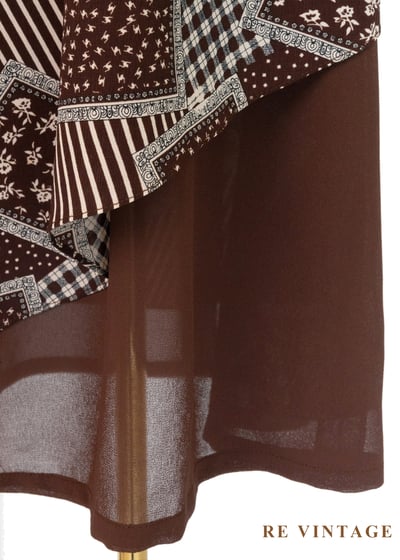 可可方盒 - 幾何拼貼雪紡長洋裝7