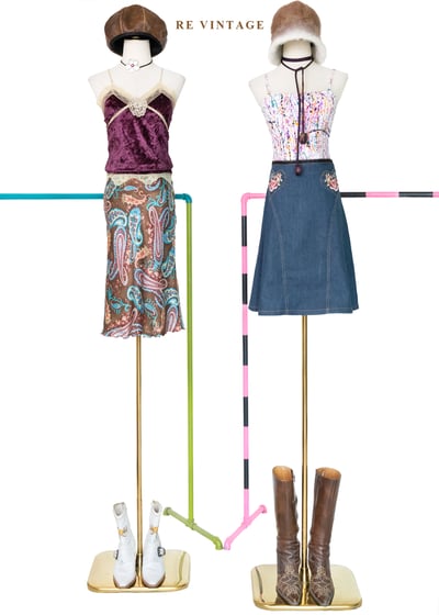 甜蜜玫瑰愛心刺繡丹寧短裙（27"）2