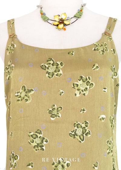 綠豹小花大地溫柔長洋裝6