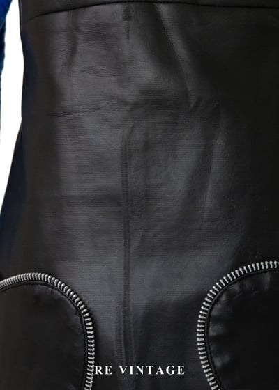 法國製 - 甜甜在心黑皮革愛心吊帶裙18