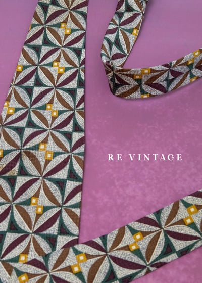 莫內花園的萬花筒古典瓷磚領帶1