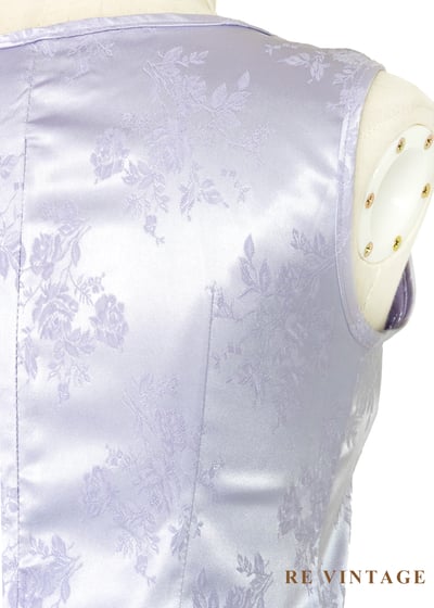 套裝背心 - 淡雅夢幻冰紫色花卉圖騰背心10
