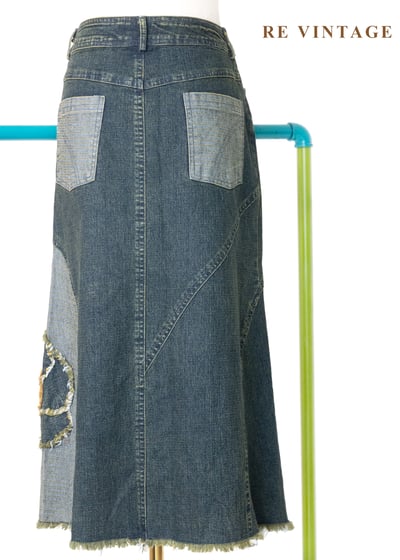 冬日午後一抹陽光一朵小花丹寧裙（27"）9