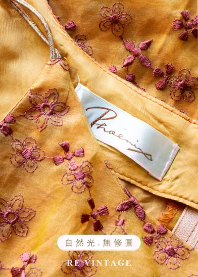 Sunset 暖橘色小碎花係肩帶迷你洋裝12