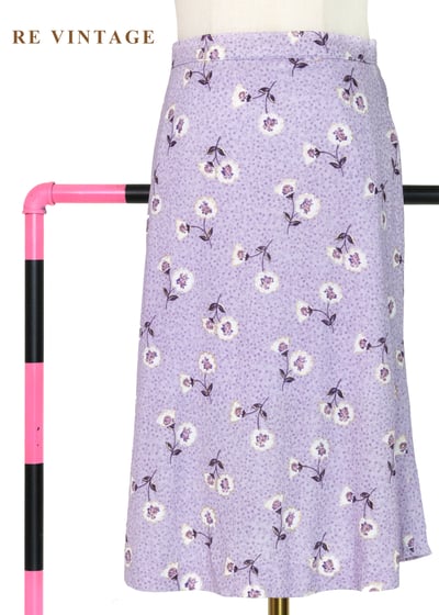 薰衣草紫小碎花俏皮短裙（24"）1
