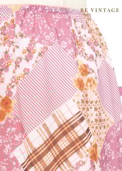 如夢如幻的拼布花紋雪紡裙裙（22-31"）5