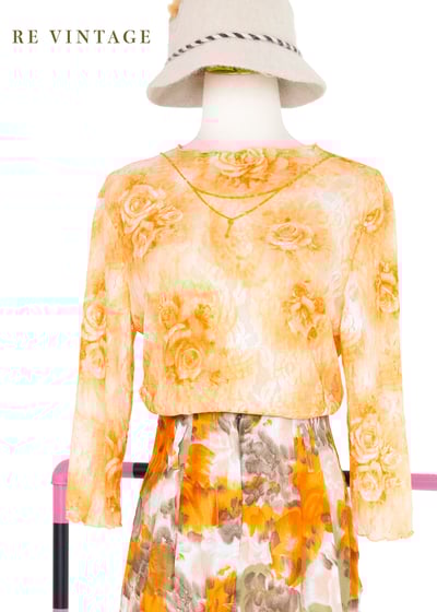 Melon 玫瑰珠珠鏈上衣1