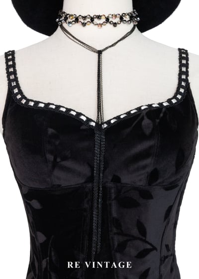 Midnight Petal Corset 黑絨馬甲背心4