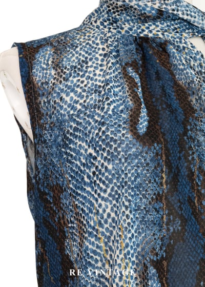 幻藍蟒紋領結冷冽背心4