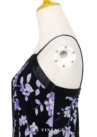 黑夜紫光花火細肩帶洋裝9