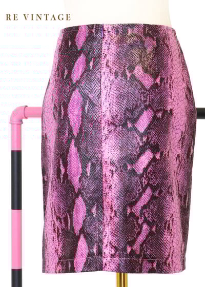 粉紅電光蛇影短裙（27"）6