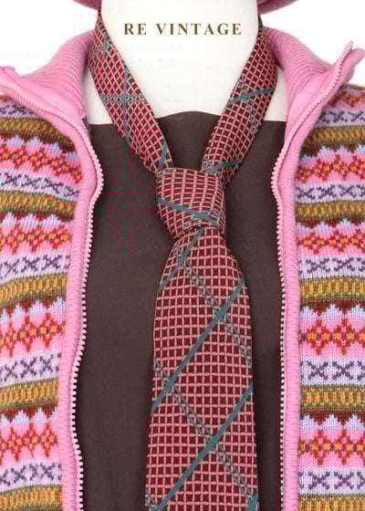 Fair Isle 圖騰霧粉色針織外套5