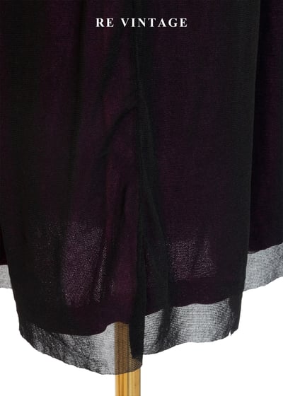 黑夜裡盛開的紫紅花繞頸長洋裝11