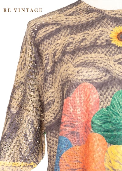 印上可愛針織紋路の薄款針織上衣7