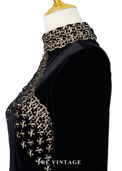 夜祭聖紋黑絨長版上衣8