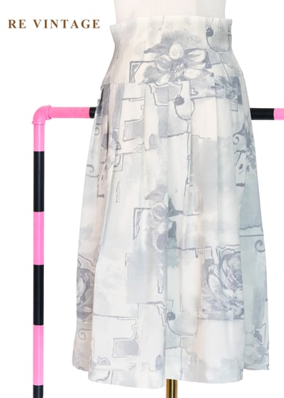 溫柔抽象花卉素描短裙（26"）1