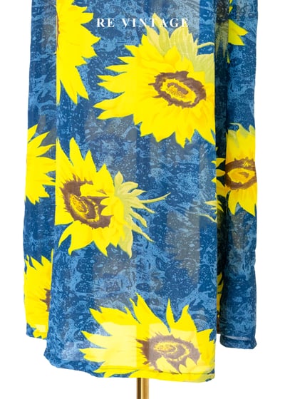 盛夏向日葵 - 海水藍無袖長洋裝6