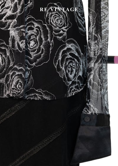 黑霧白玫瑰透膚上衣10