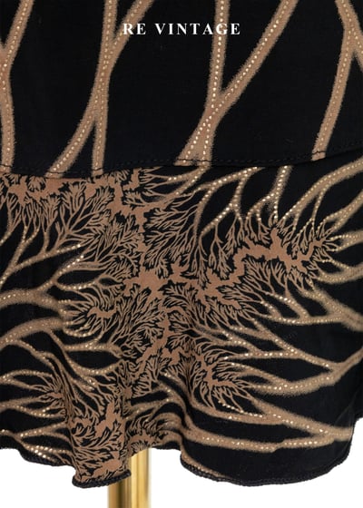 黑與金藤蔓黑長裙（25-30"）7