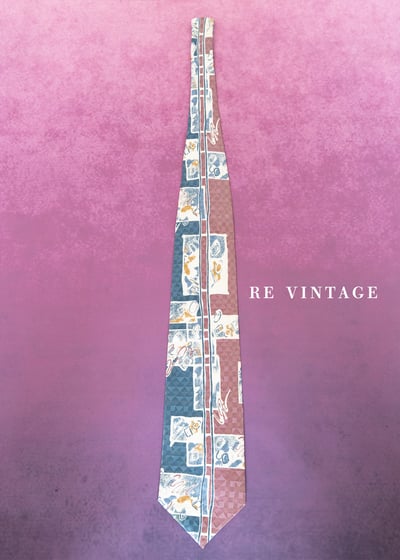 復古玩色80S磚塊塗鴉領帶3
