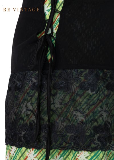 繁星花朵閃亮起舞黑蕾絲背心12