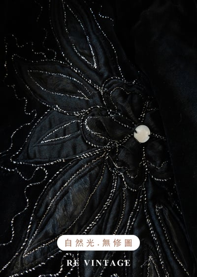 花羽輪廓黑絨深處外套21