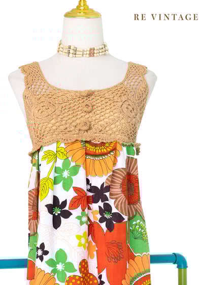 盛夏花朵鉤針花朵迷你洋裝3