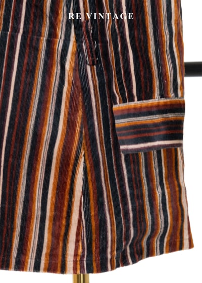 Velvet Roadtrip 燈芯絨暖色線條迷你洋裝9