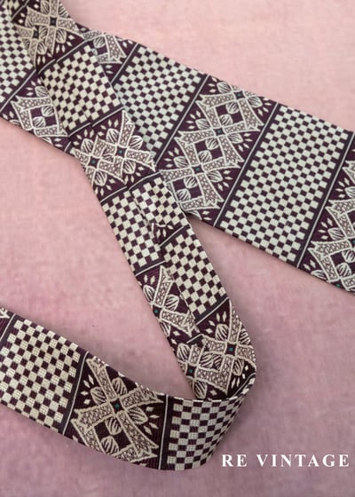 棋盤格與圖騰儀式領帶9