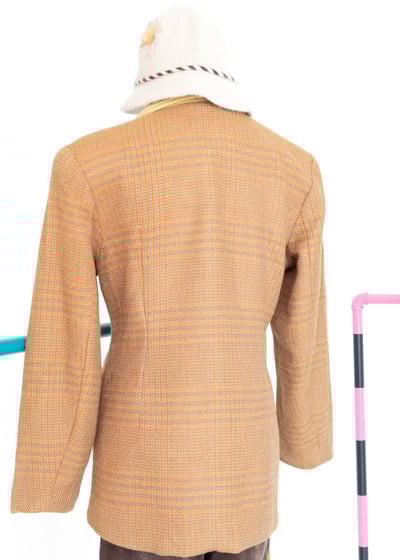 柔柔四色配格紋西裝外套7