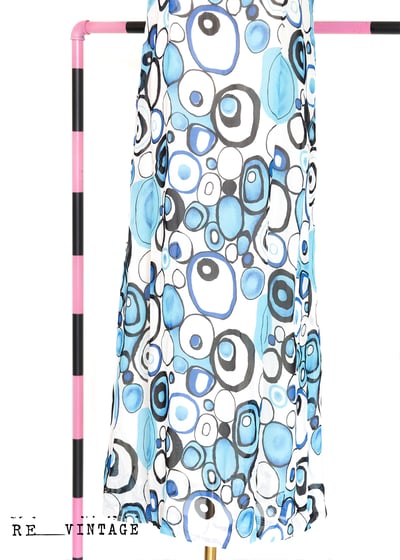 水藍普普圈圈夏日長洋裝5