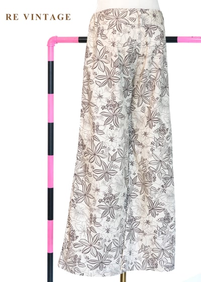 信紙上的植物速寫低腰寬版褲8