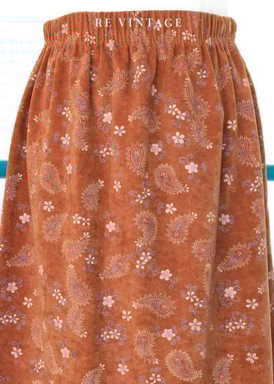 橘棕色變形蟲小花流蘇美裙（20-33"）3