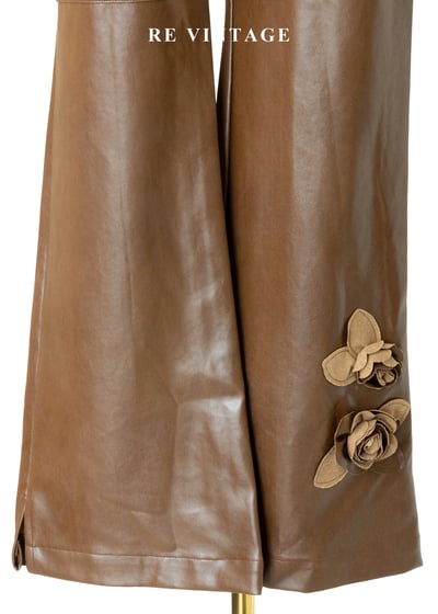 沙漠裡的玫瑰皮革長褲（28”）8