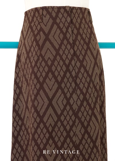 Milk Choco 菱格紋長裙（25.5"）7
